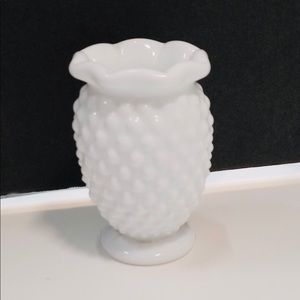 Milk Glass Fenton Hobnail 1950’s miniature vase